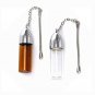 Small Glass Bottle with Snuff Spoon 2-Pack - Sniffer Bullet Glass Vial