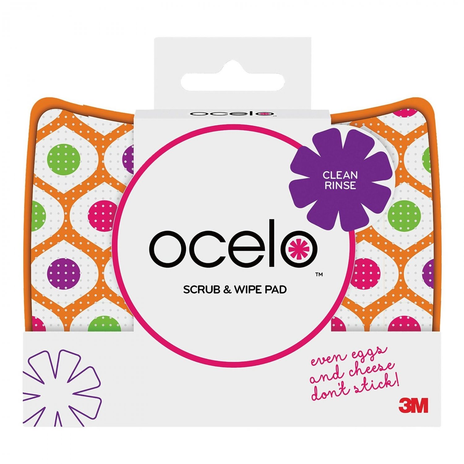 ocelo Scrub & Wipe Cleaning Pad, Colors and designs may vary (1 Pad Total)