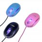 Mini Optical Wired Ergonomic Mouse LED Light Pink Computer Notebook Laptop Mi...