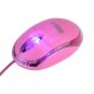 Mini Optical Wired Ergonomic Mouse LED Light Pink Computer Notebook Laptop Mi...