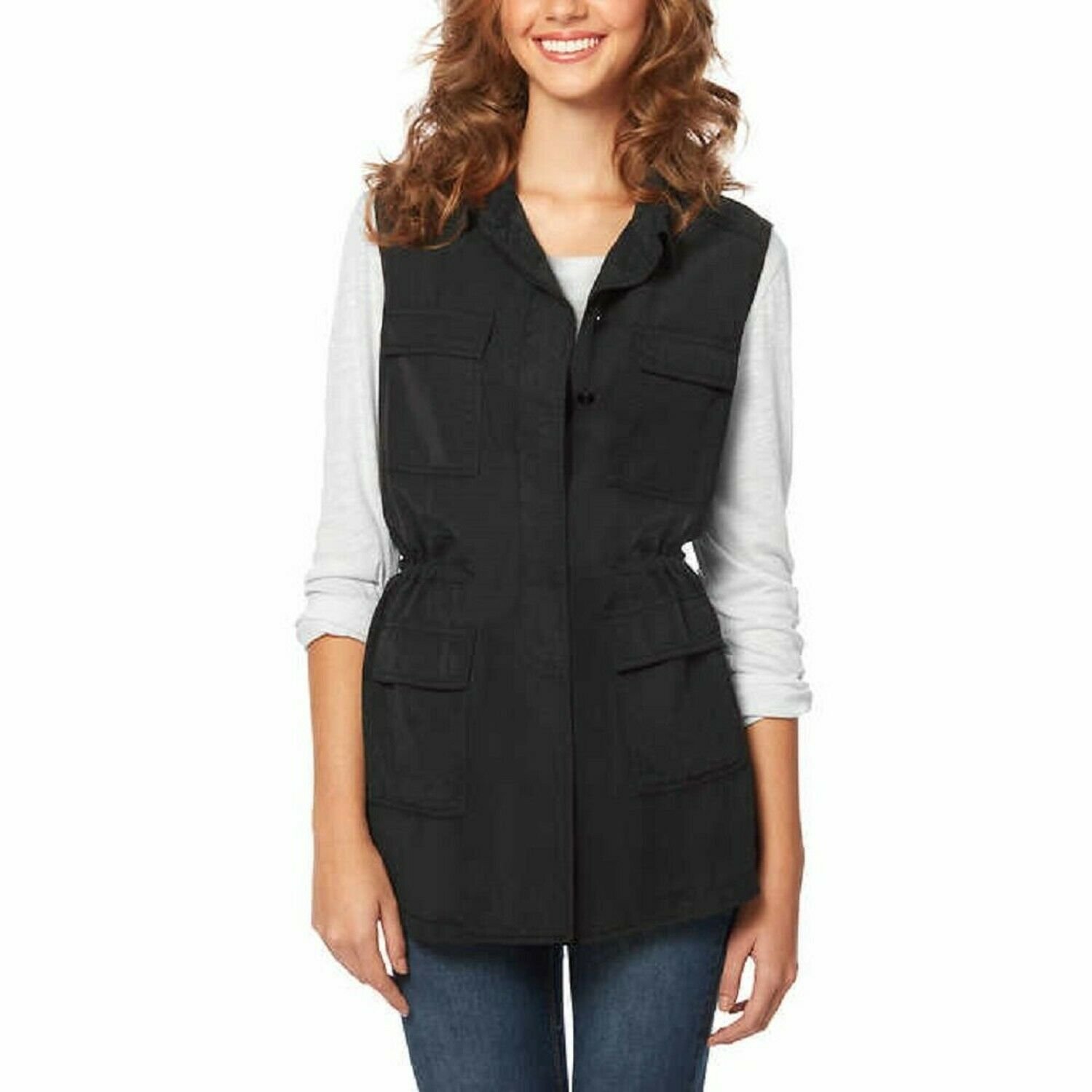 Buffalo David Bitton Women's Lightweight Vest Large Black