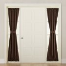 Sun Zero Barrow Front Door Sidelight Curtain Panel with Tie Back, 26" x 72", ...