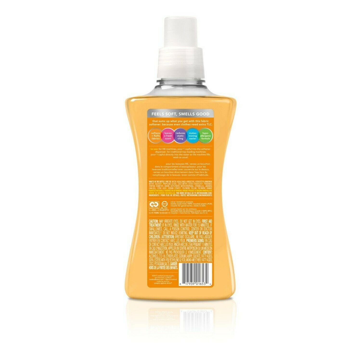 Method Fabric Softener, Ginger Mango, 53.5 Ounce, 45 Loads (4 Count)