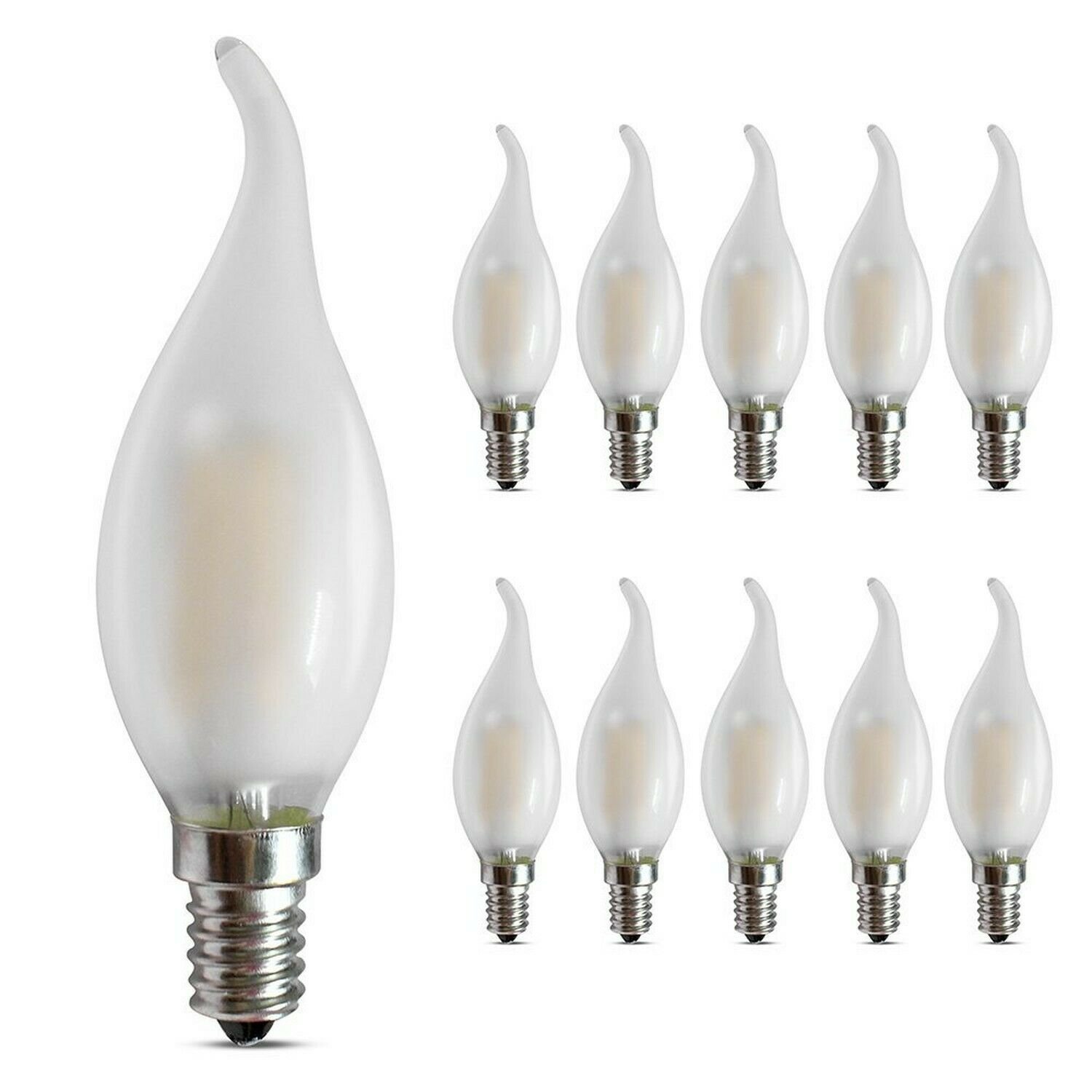 E12 LED Candelabra Bulb 4W, 2700K Warm Soft White 400LM, E12 Base Dimmable LE...