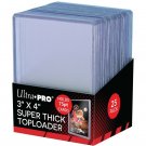 Ultra Pro 3 x 4 Super Thick Baseball Card Toploaders, Holds 75pt Cards (Pack ...