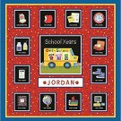 School Years Red and Blue Memory Keeper with 24 Storage Pockets - PI Kids