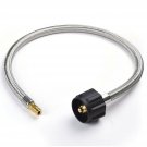 SHINESTAR 24inch Pigtail Stainless Braided RV Propane Hose Connector with Typ...