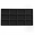 2 Black 12 Slot Pendant Jewelry Showcase Display Tray Inserts