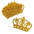 Homeford Glitter Foam Royal Crown Cut-Outs, 4-3/4-Inch, 10-Count (Gold) Gold