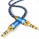 AUX Cable,EMK 3.5mm Nylon Braided Auxiliary Audio Cable [24KGold-Plated,Hi-fi...