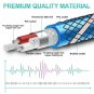 AUX Cable,EMK 3.5mm Nylon Braided Auxiliary Audio Cable [24KGold-Plated,Hi-fi...