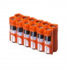 Storacell by Powerpax AA Battery Caddy, Orange, Holds 12 Batteries