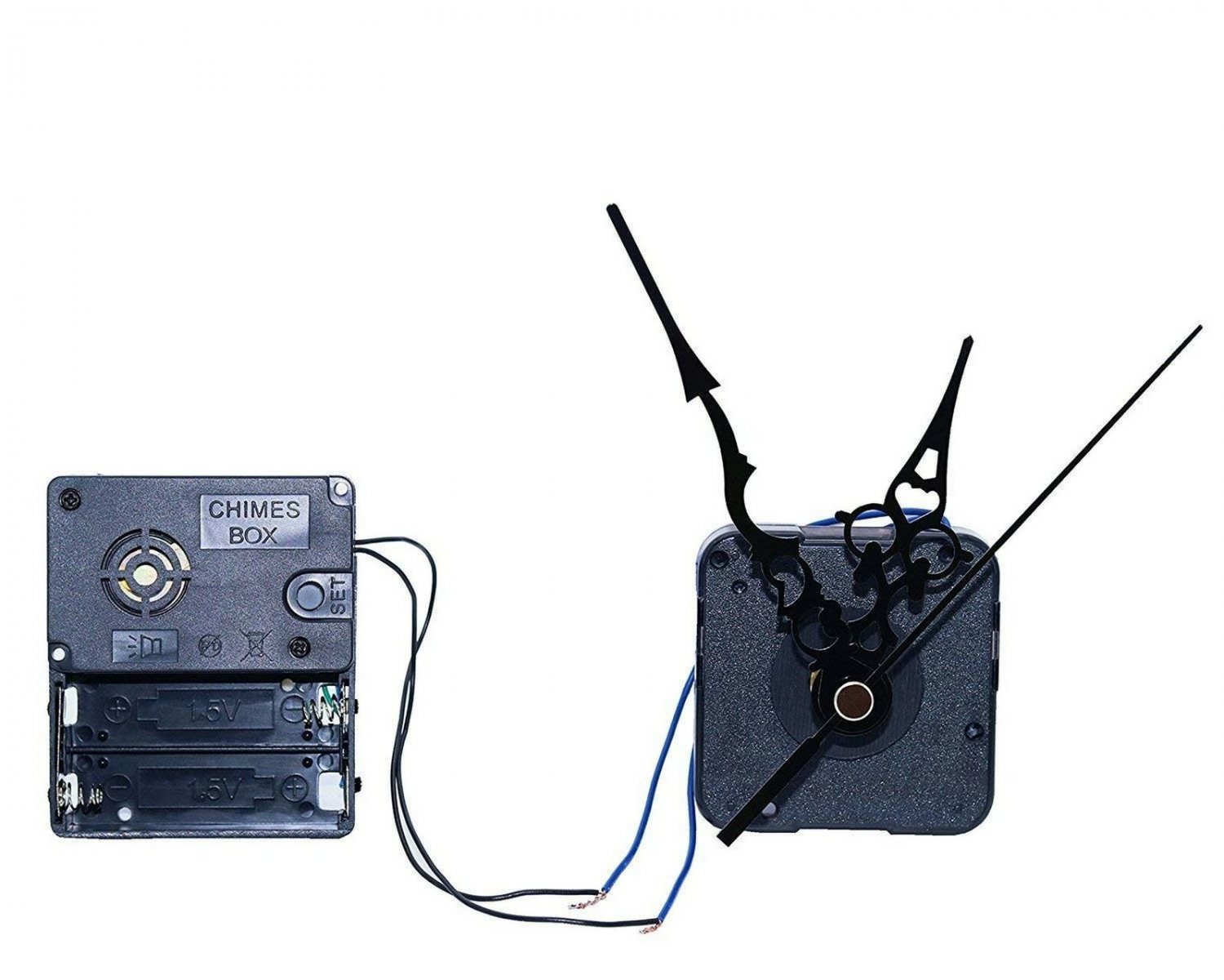 Youngtown 12888 Trigger Quartz Clock Movement with Plastic Music Chime Box 5/...