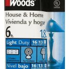 Woods 0600 Indoor Extension Cord with Three 2-Prong Power Outlets (6 Foot, Br...