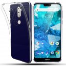Aetech for Nokia 7.1 Case Clear Protective Glossy TPU Silicone, Clear