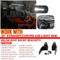 Below Roof Windshield 30'' LED Light Bar Mounting Brackets Fit Polaris RZR XP...
