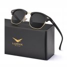 LUENX Men Women Semi Rimless Polarized Sunglasses:UV 400 Protection 51MM with...