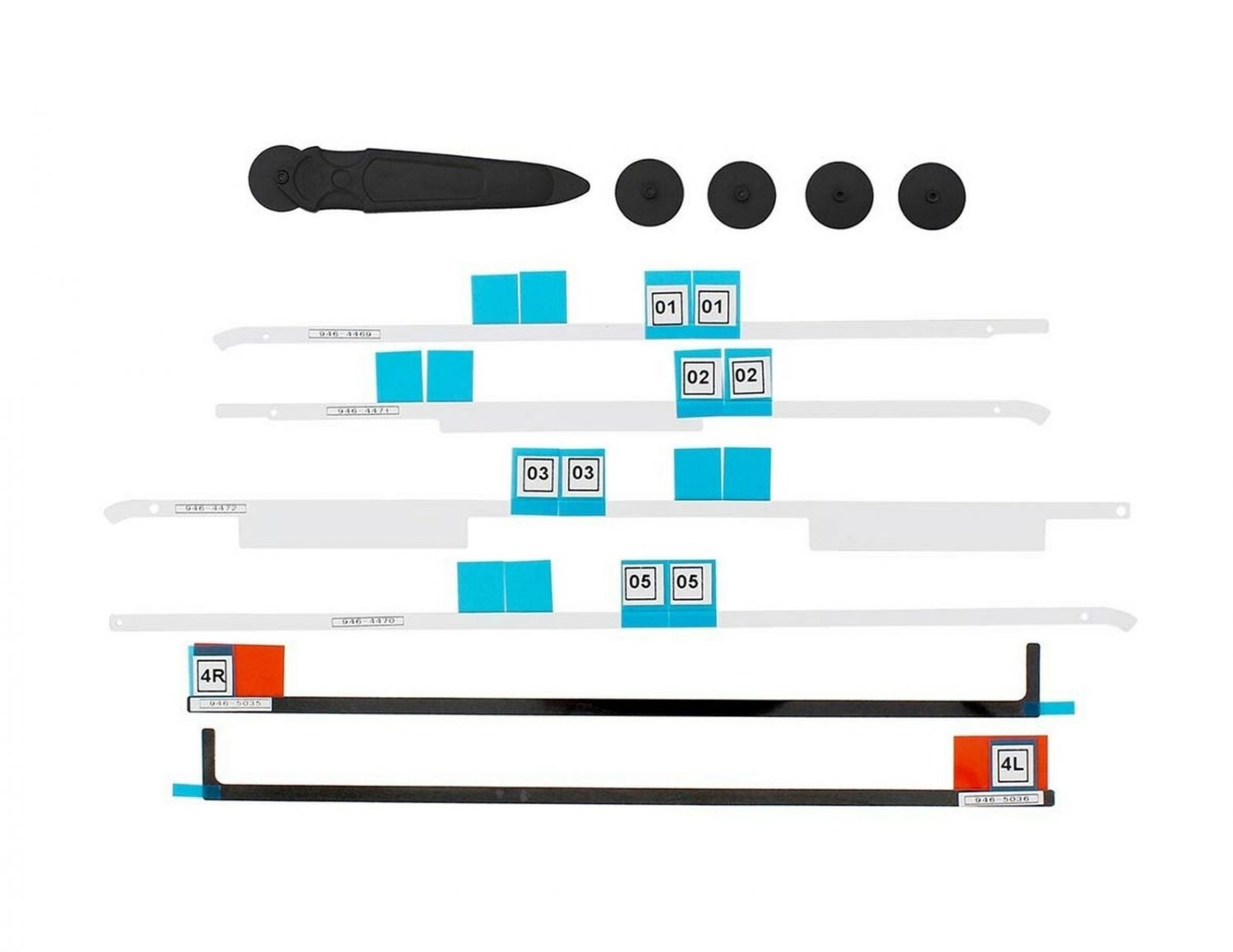 New LCD Display Adhesive Strips Tape Opening Wheel Handle Tools Kit for iMac ...