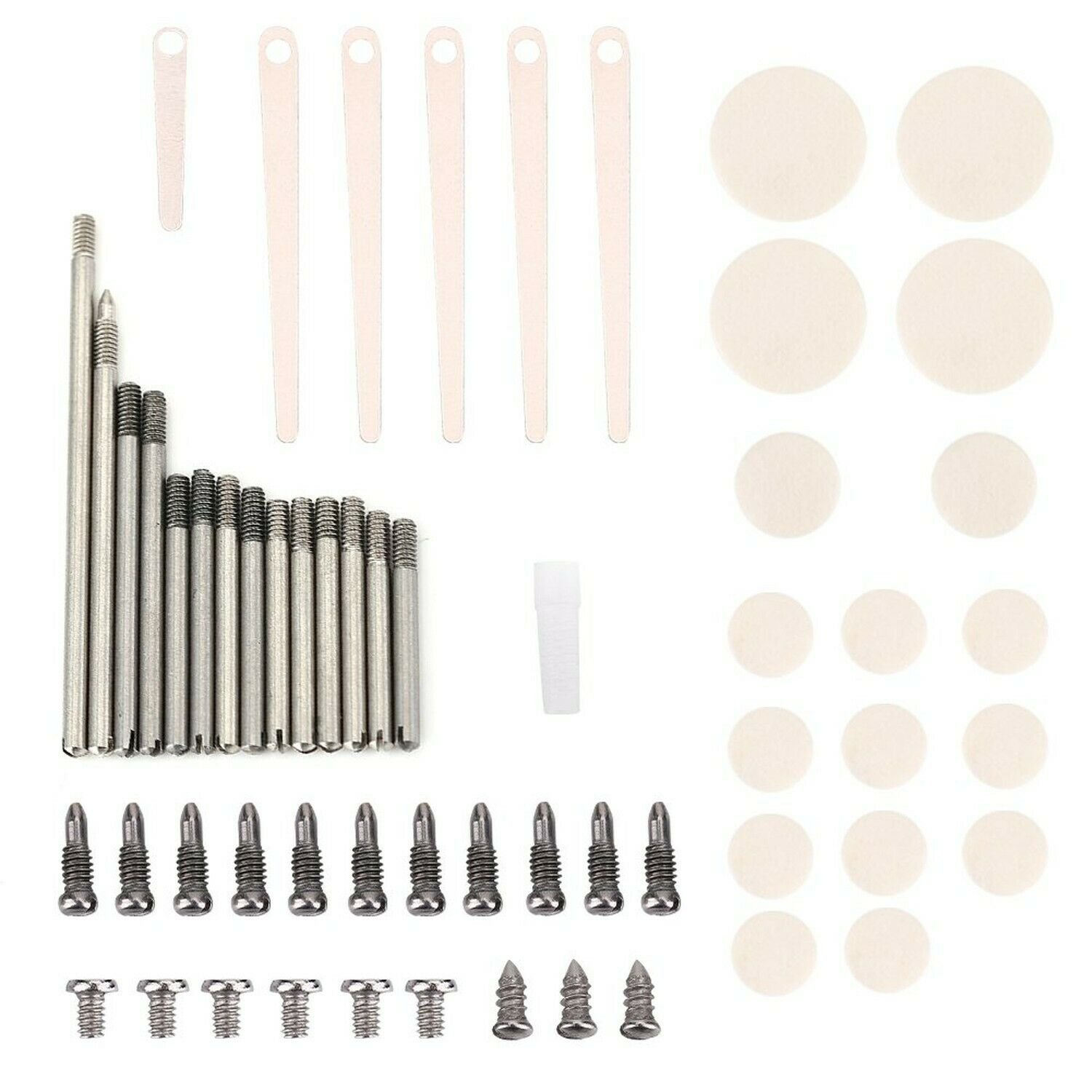 1 Set Clarinet Repair Tools Rollers Clarinet Spring Screws Pads Tools Kit Ins...