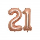 BALONAR 40 inch Jumbo 21 Rose Gold Foil Balloons for 21st Birthday Party Supp...