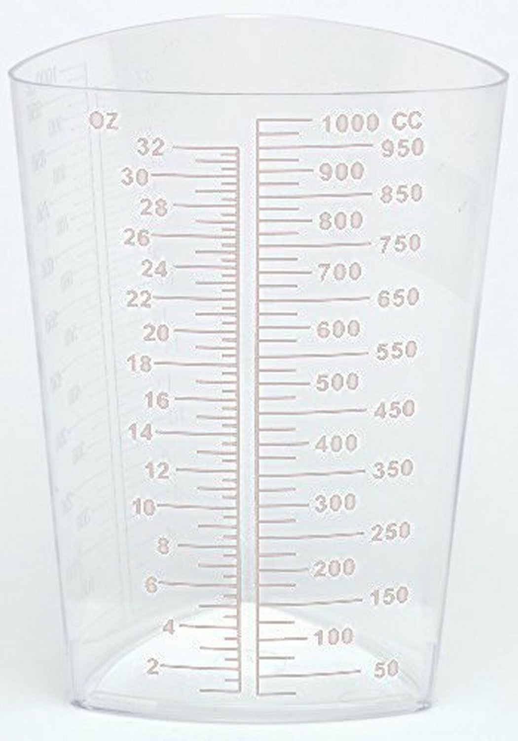 OakRidge Products 1000ml Triangular Graduated Container, Translucent, PP (10 ...