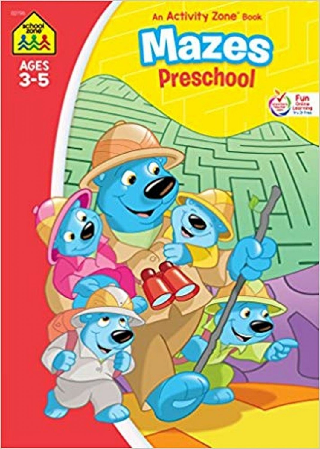 School Zone - Mazes Preschool Workbook - Ages 3 to 5, Preschool to Kindergart...