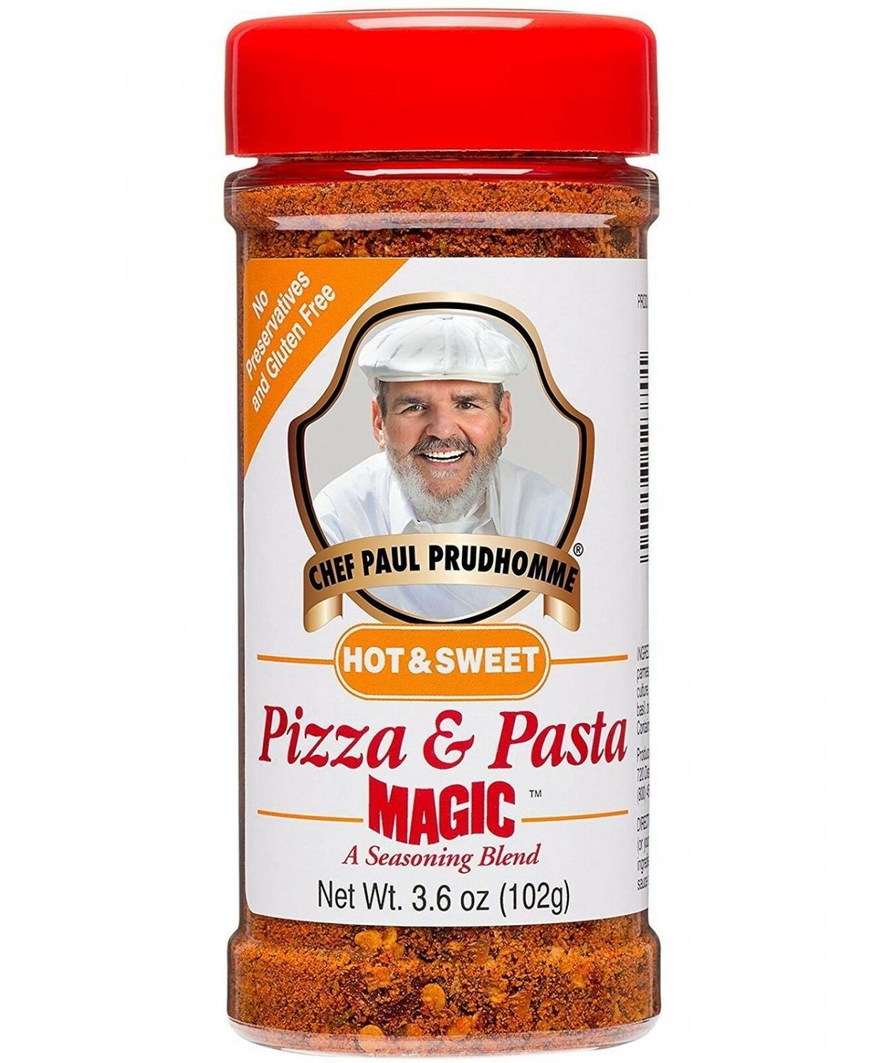 Chef Paul Magic Seasoning Blends Hot & Sweet Pizza & Pasta Magic, 3.6 oz