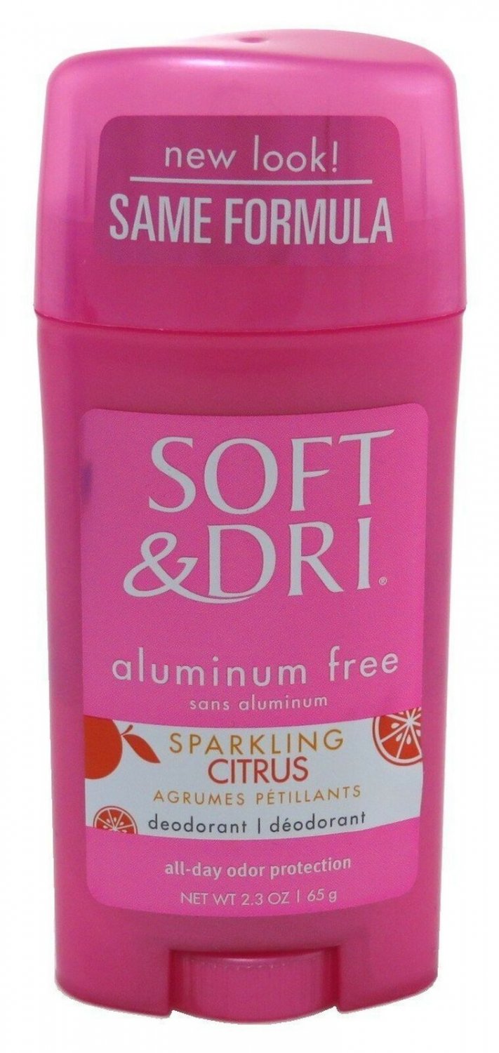Soft & Dri Sparkling Citrus Deodorant 2.3 Ounce Aluminum-Free (65ml) (3 Pack)