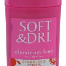 Soft & Dri Sparkling Citrus Deodorant 2.3 Ounce Aluminum-Free (65ml) (3 Pack)