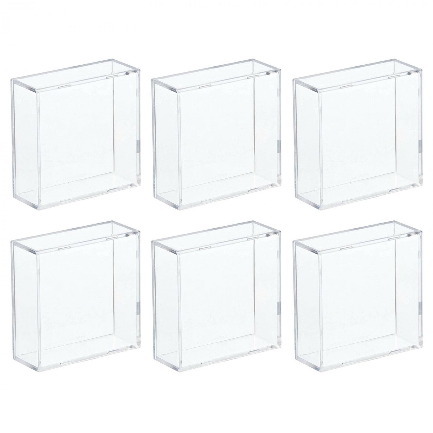 BCW 2-Piece Snap Design Hockey Puck Holder, Clear, 6-Pack