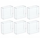BCW 2-Piece Snap Design Hockey Puck Holder, Clear, 6-Pack