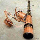 NauticalMart Medieval Vintage Brass 18-inch Telescope with Leather Cover