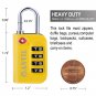 TSA Approved Luggage Lock - 4 Digit Combination padlocks with a Hardened Stee...