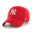 '47 MLB Womens Men's Brand Clean Up Cap One-Size New York Yankees One Size Red