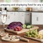 Large Wood Cutting Boards for Kitchen Set - Includes 2 All-Natural Wooden Cut...