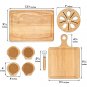 Large Wood Cutting Boards for Kitchen Set - Includes 2 All-Natural Wooden Cut...