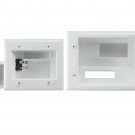 DataComm Electronics 45-0028-WH Recessed Pro-Power Kit with Duplex Surge Supp...