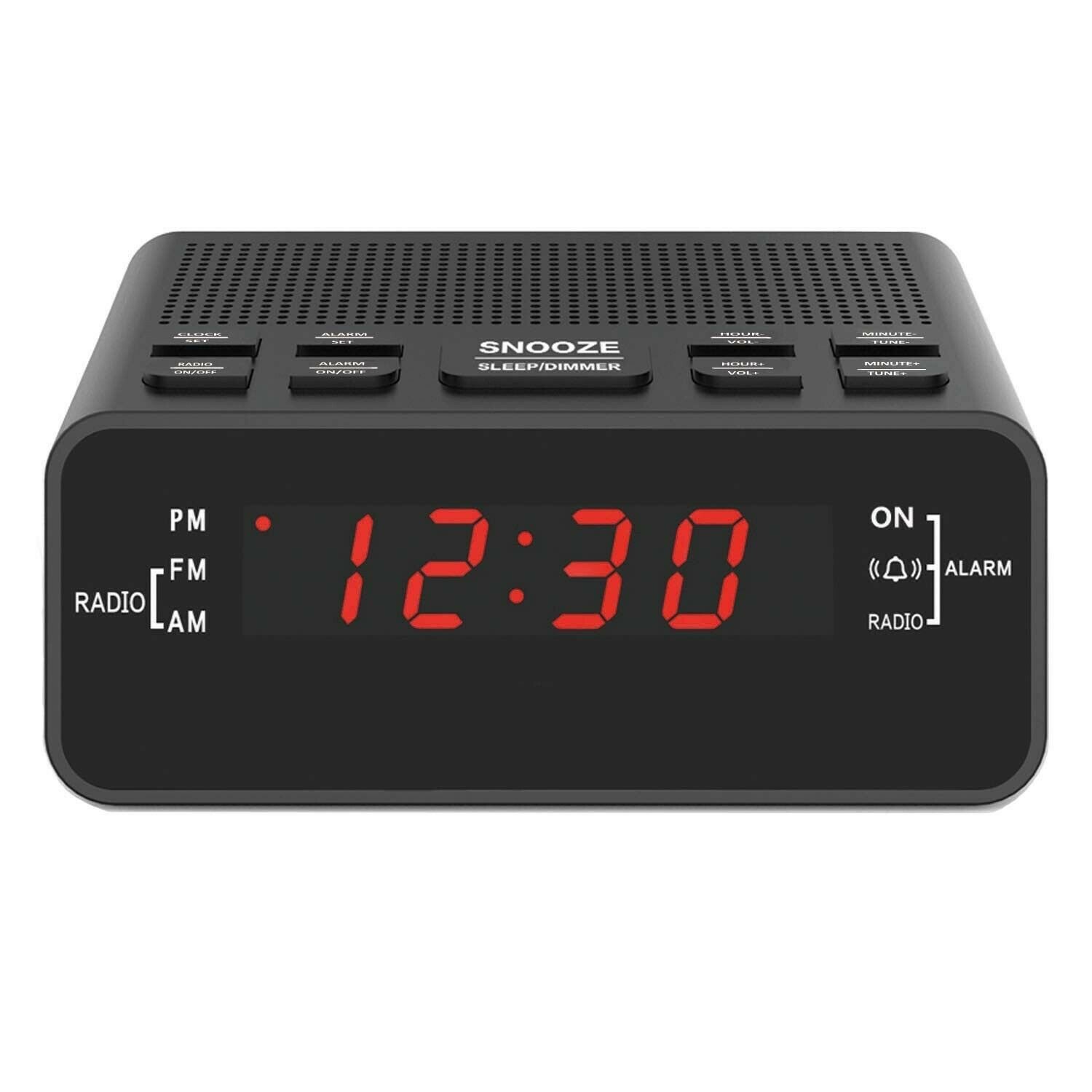 Digital Alarm Clock Radio, Small Alarm Clocks for Bedrooms with AM/FM