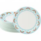 Disposable Plates - 80-Count Paper Plates, Rainbow Party Supplies for Appetiz...