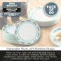 Disposable Plates - 80-Count Paper Plates, Rainbow Party Supplies for Appetiz...