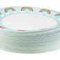 Disposable Plates - 80-Count Paper Plates, Rainbow Party Supplies for Appetiz...