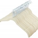 AmazonBasics Velvet Shirt Dress Clothes Hangers, 50-Pack, Ivory/Beige