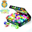 SCIONE Birthday Party Favor for Kids LED Light Up Rings 38 Pack Prizes for Ki...