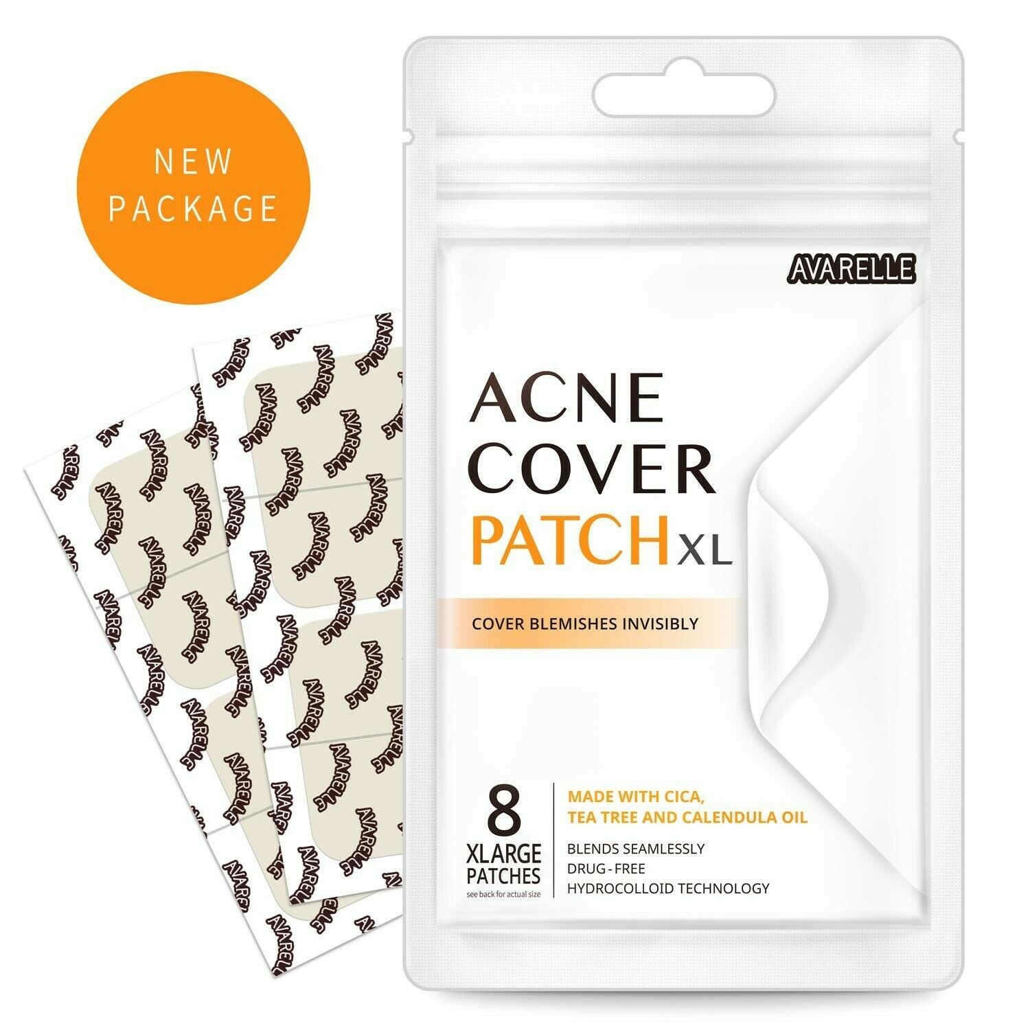 Acne Pimple Patch Absorbing Cover Blemish (XL Square / 8 PATCHES)