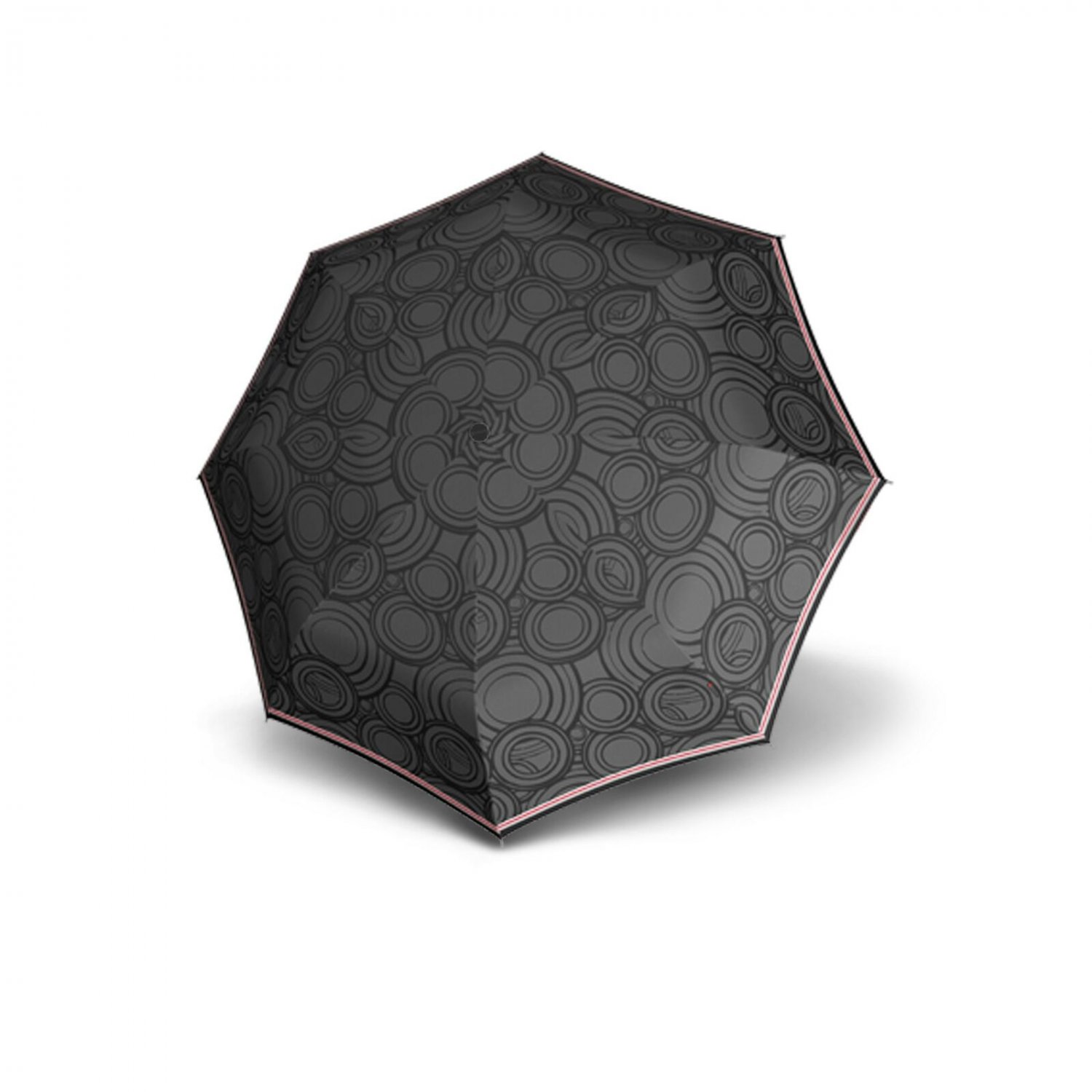Knirps 3100 T100 Compact Duomatic Umbrella, One Size Black/Grey Swirls