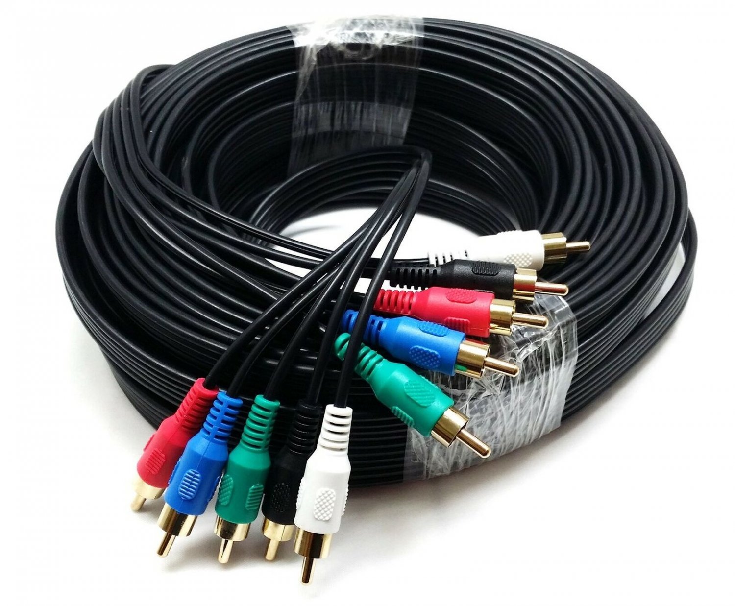 Importer520 50 Feet 50 Ft 5 RCA Component Video/Audio Cable For HDTV Black