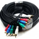 Importer520 50 Feet 50 Ft 5 RCA Component Video/Audio Cable For HDTV Black