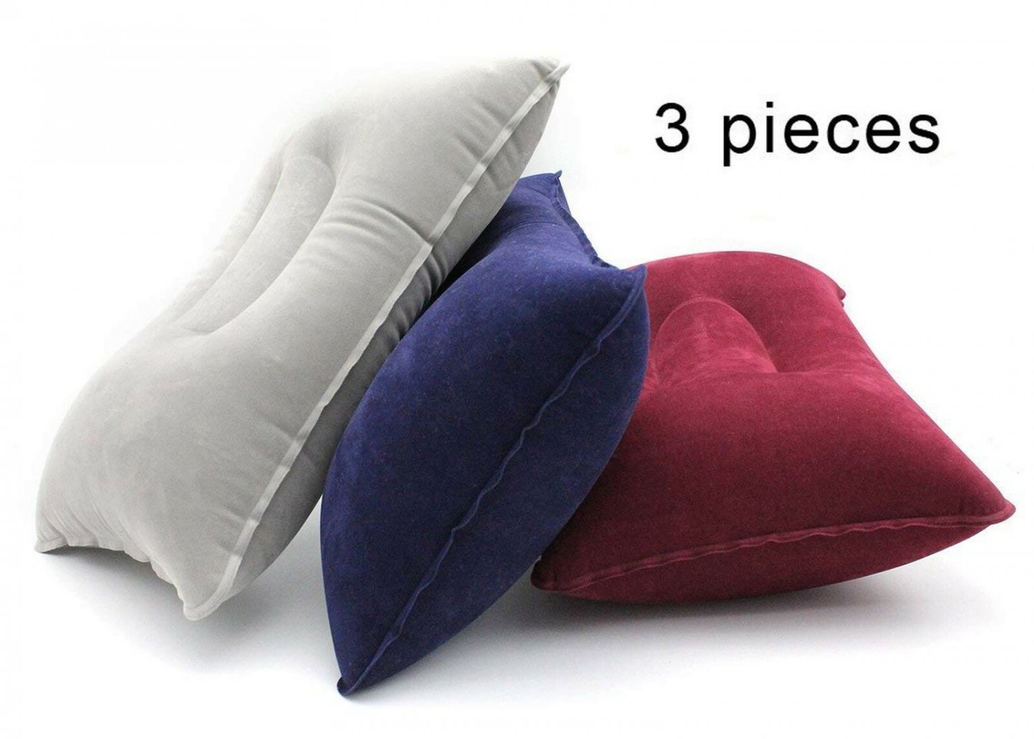 LayDUS 3pcs Ultralight Inflatable Pillow Small Squared PVC Fabric Air Pillow ...