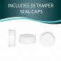 16 OZ Empty PET Plastic Juice Bottles - Pack of 35 Reusable Clear Disposable ...
