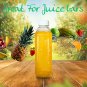 16 OZ Empty PET Plastic Juice Bottles - Pack of 35 Reusable Clear Disposable ...